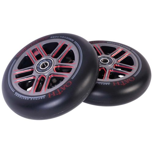 Oath Binary 115mm x 30mm Wheels - Red/Titanium 115mm