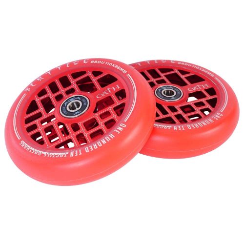 Oath Lattice 110mm Wheels - Red 110mm