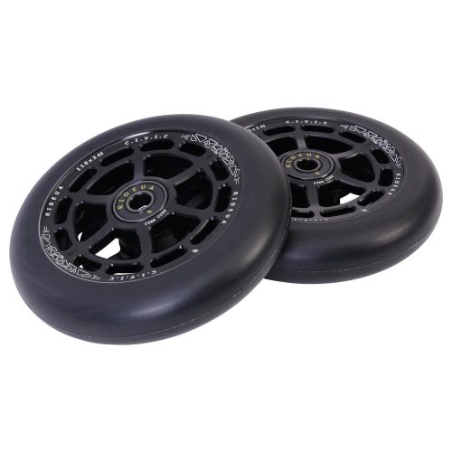 urbanArtt Civic 125 x 30mm Wheels - Black/Black 125 x 30